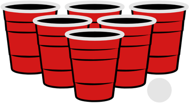 Labels Vector Design - Beer Pong Cups Png Clipart (790x691), Png Download