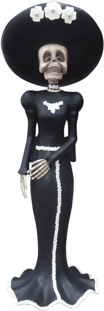 Skeleton Male & Female Halloween Statues Day Of The - Skeleton Clipart (768x1024), Png Download