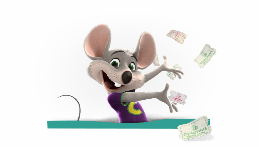 Chuck E Cheese Tickets Png - Chuck E Cheese Raton Clipart (883x500), Png Download