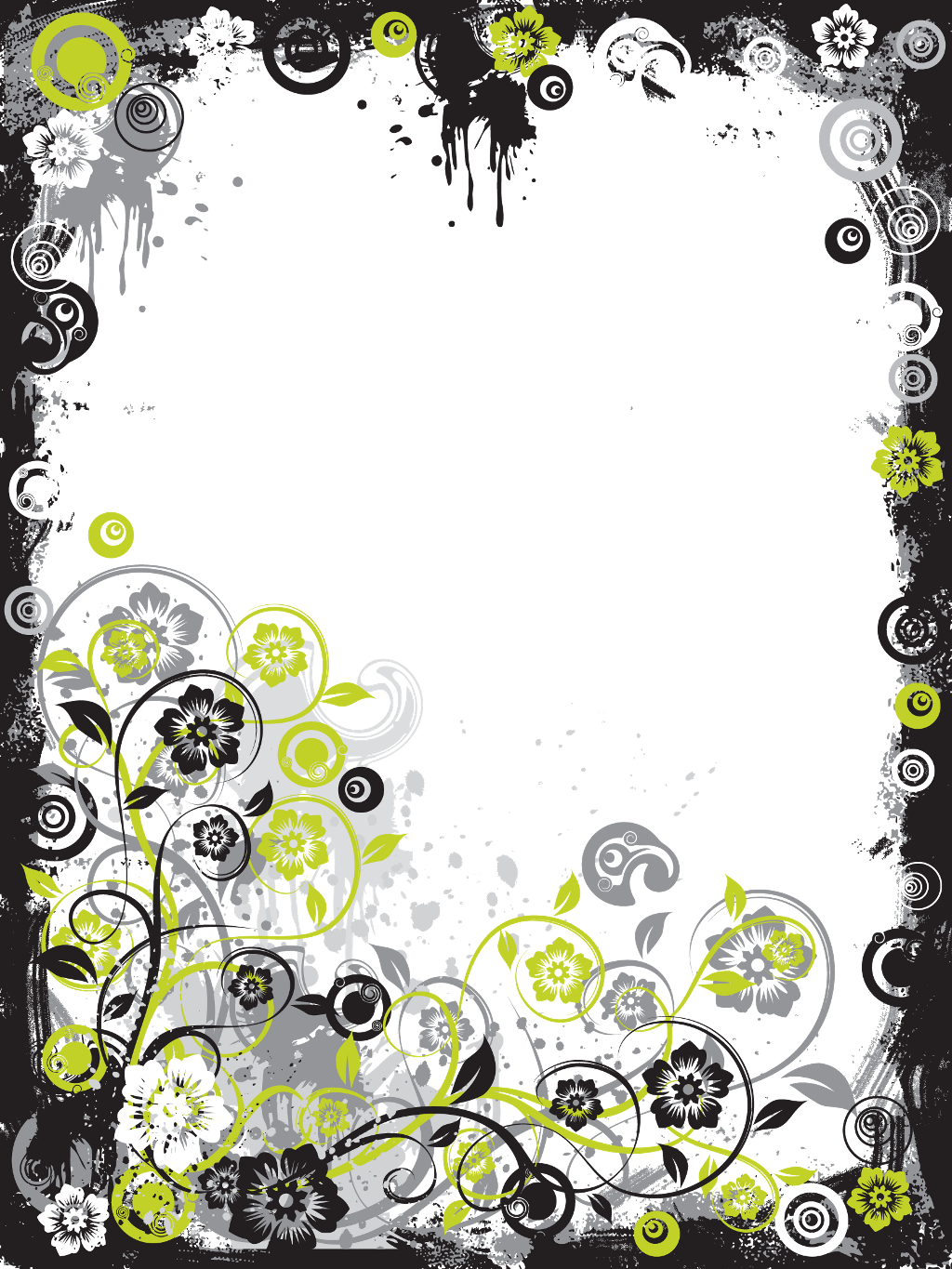 Search For Users And Pictures On Picsart Collage Online, - Border Design Frames Black And White Clipart (1024x1365), Png Download