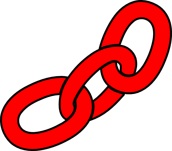 Chain Clip Art At Clker Vector Clip Art Online Royalty - Red Chain Links Clip Art - Png Download (600x527), Png Download