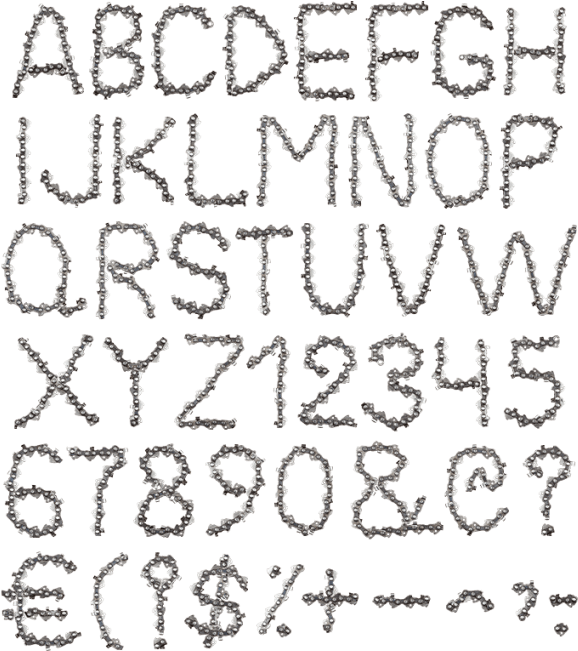 Metal Chain Font - Line Art Clipart (595x689), Png Download