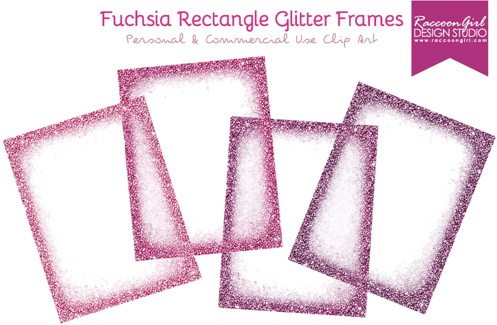 Download Fuchsia Border Frame Png Clipart For Designing - Rectangle Glitter Frame Png Transparent Png (1000x666), Png Download