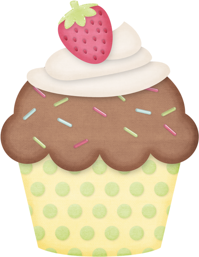 Cute Cliparts ❤ Cupcake Ch - Cupcake - Png Download (798x1024), Png Download