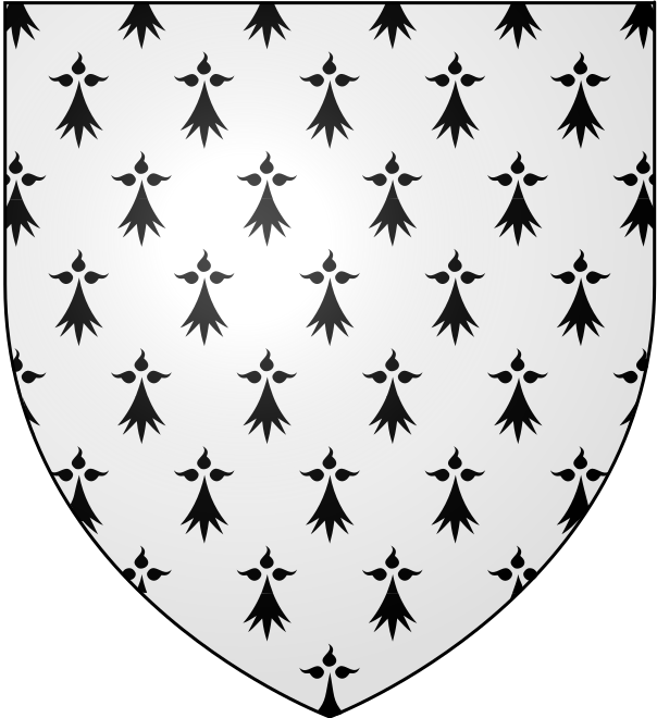 Coat Of Arms From 1316 Onwards - Brittany France Coat Of Arms Clipart (604x660), Png Download
