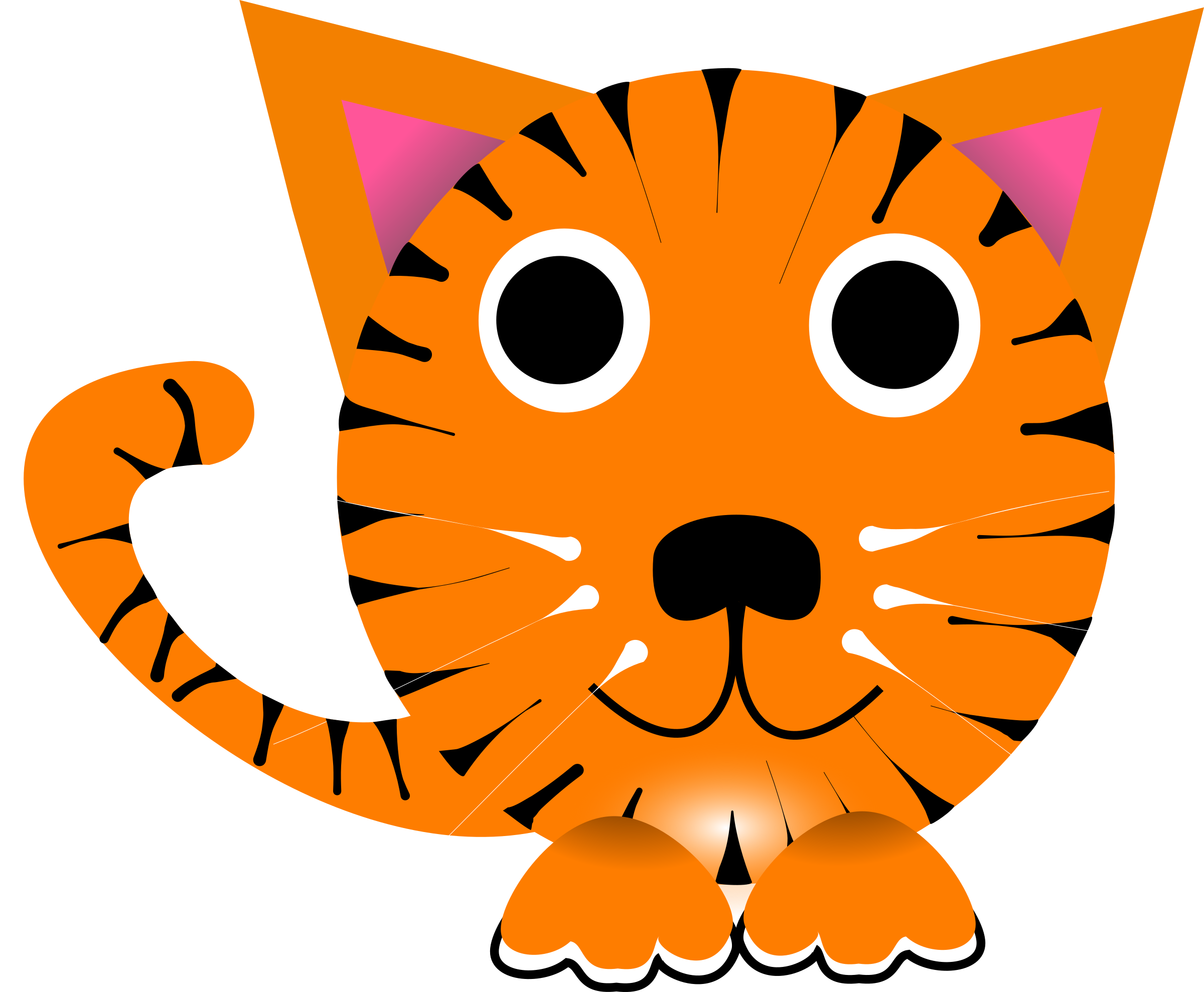 This Free Icons Png Design Of Chinese Zodiac Tiger - Chinese Tiger Zodiac Clipart Transparent Png (2400x1978), Png Download