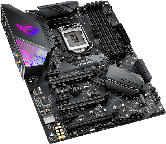 Asus Rog Strix Z390-f Gaming Motherboard - Asus Rog Strix Z390 E Gaming Clipart (678x521), Png Download