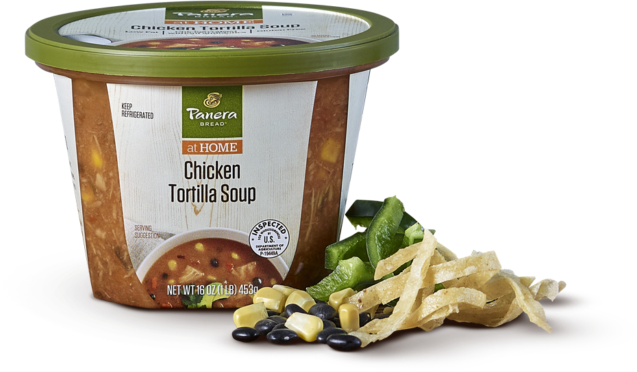 Chicken Tortilla Soup - Panera At Home Soups Clipart (1280x993), Png Download