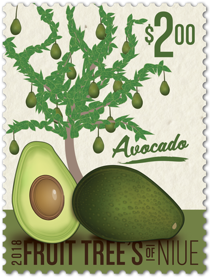 Single Stamp - Avocado Clipart (600x600), Png Download