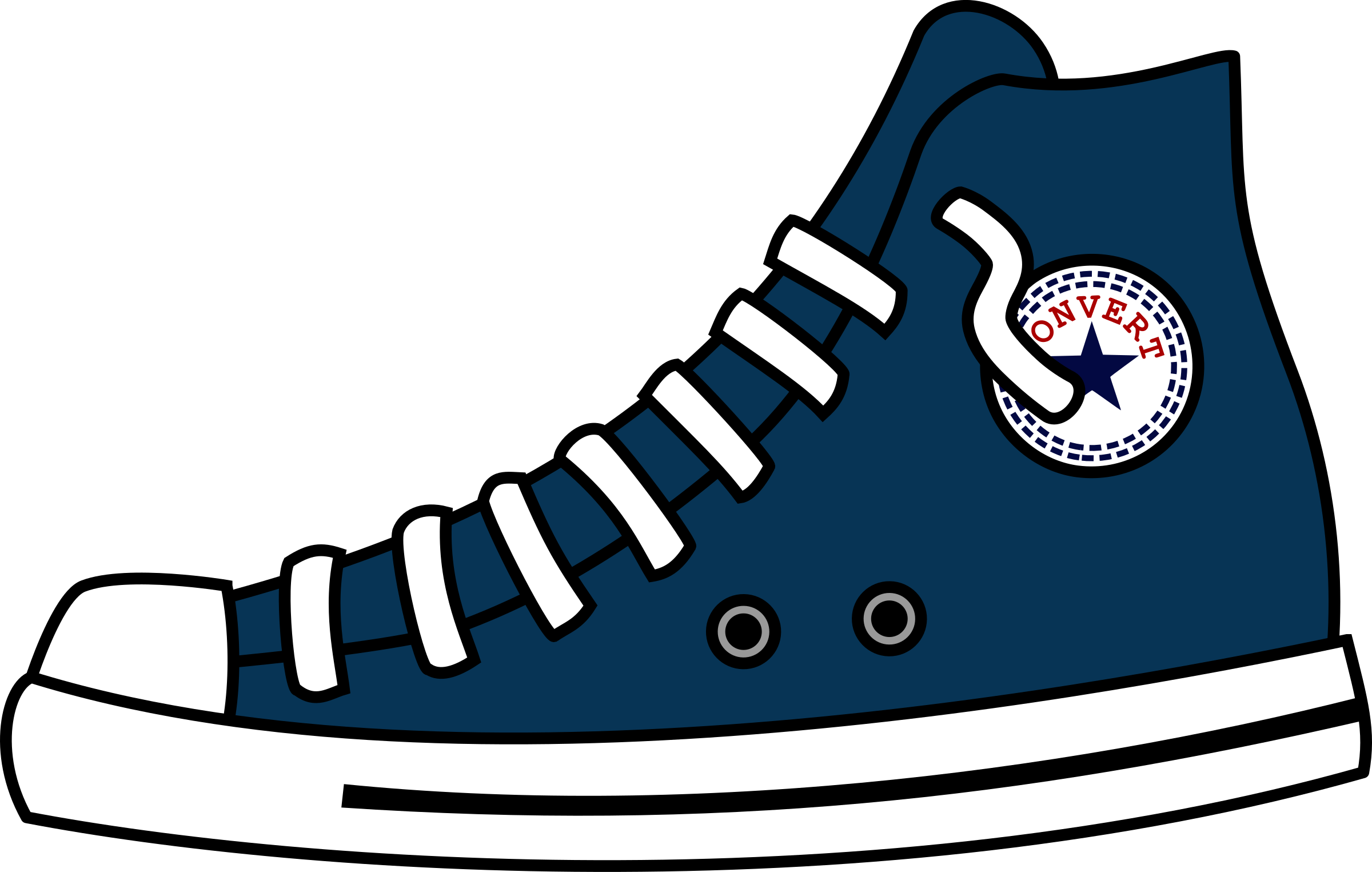 Converse Clipart Chuck Taylor - Converse Shoes Clip Art - Png Download (2400x1525), Png Download