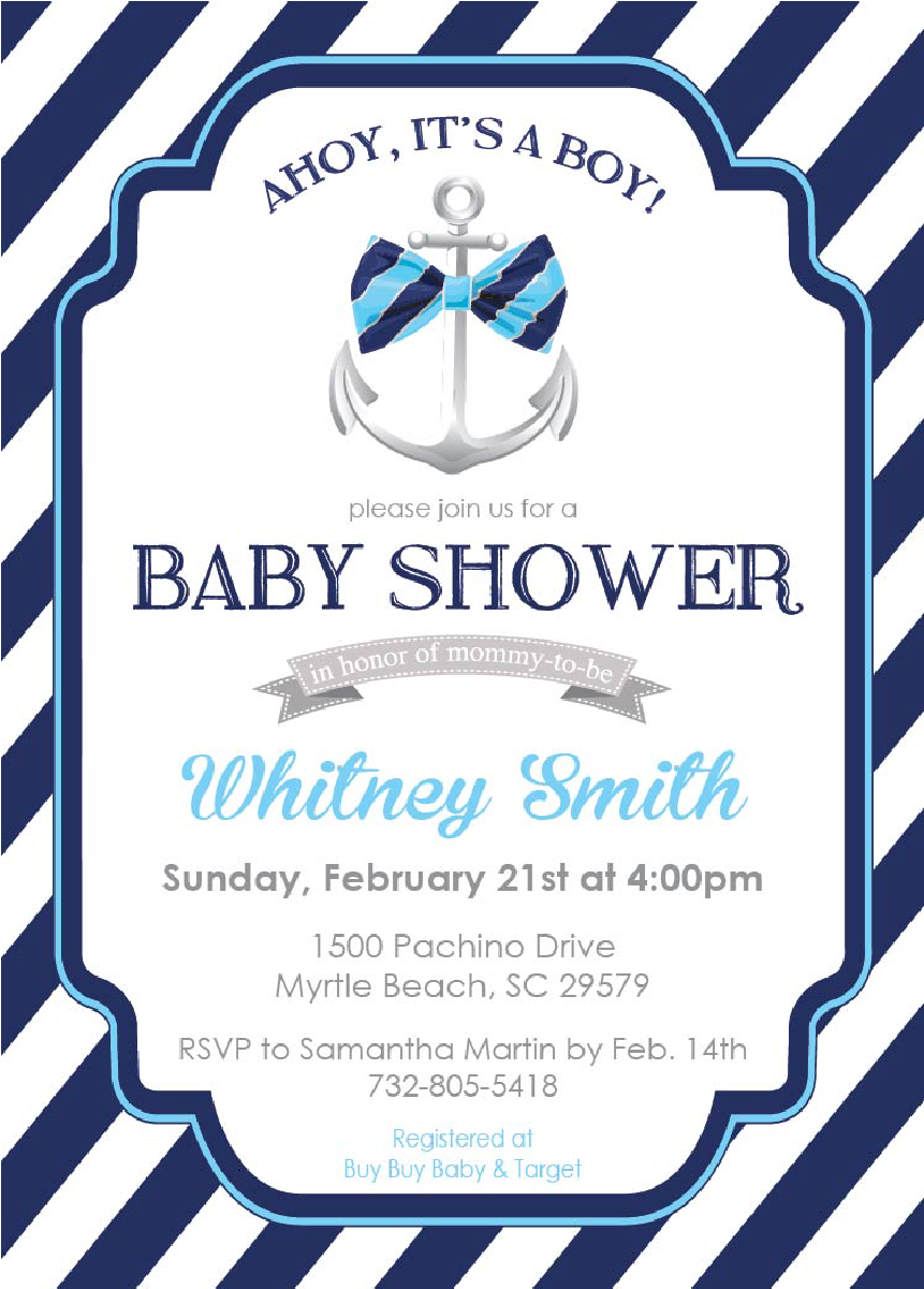 Ahoy Its A Boy Png - Its A Boy Baby Shower Invitations Clipart (1200x1200), Png Download