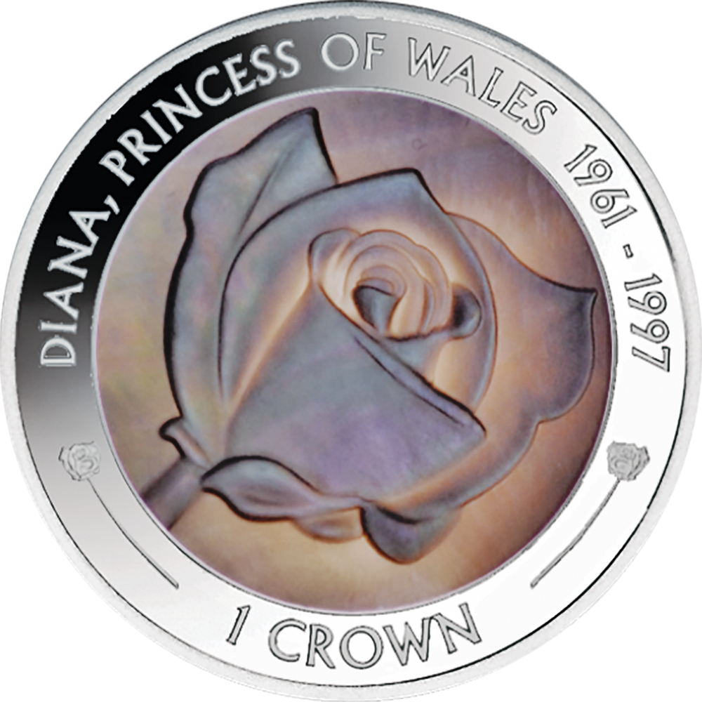 Gold And Silver Coins Pay Tribute To Diana, Princess - Garden Roses Clipart (1000x1000), Png Download