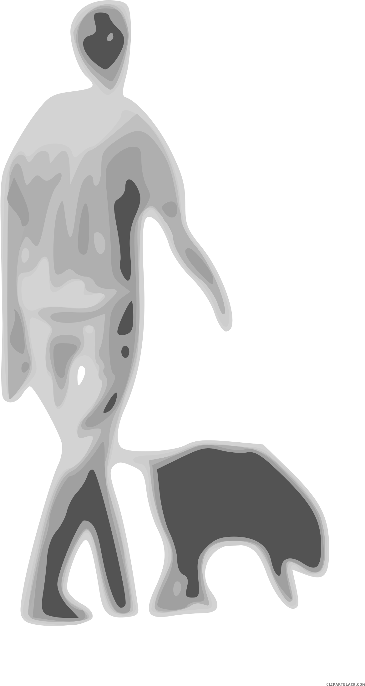 Person Walking Dog Png - Illustration Clipart (1300x2400), Png Download