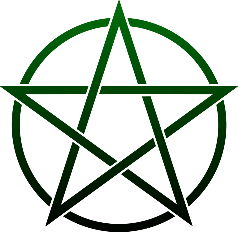 Pentagram Pentacle Symbol Wicca Satanism - Pentagram Wicca Clipart (769x750), Png Download