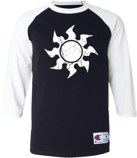 Mana Baseball Tee White - T-shirt Clipart (555x555), Png Download