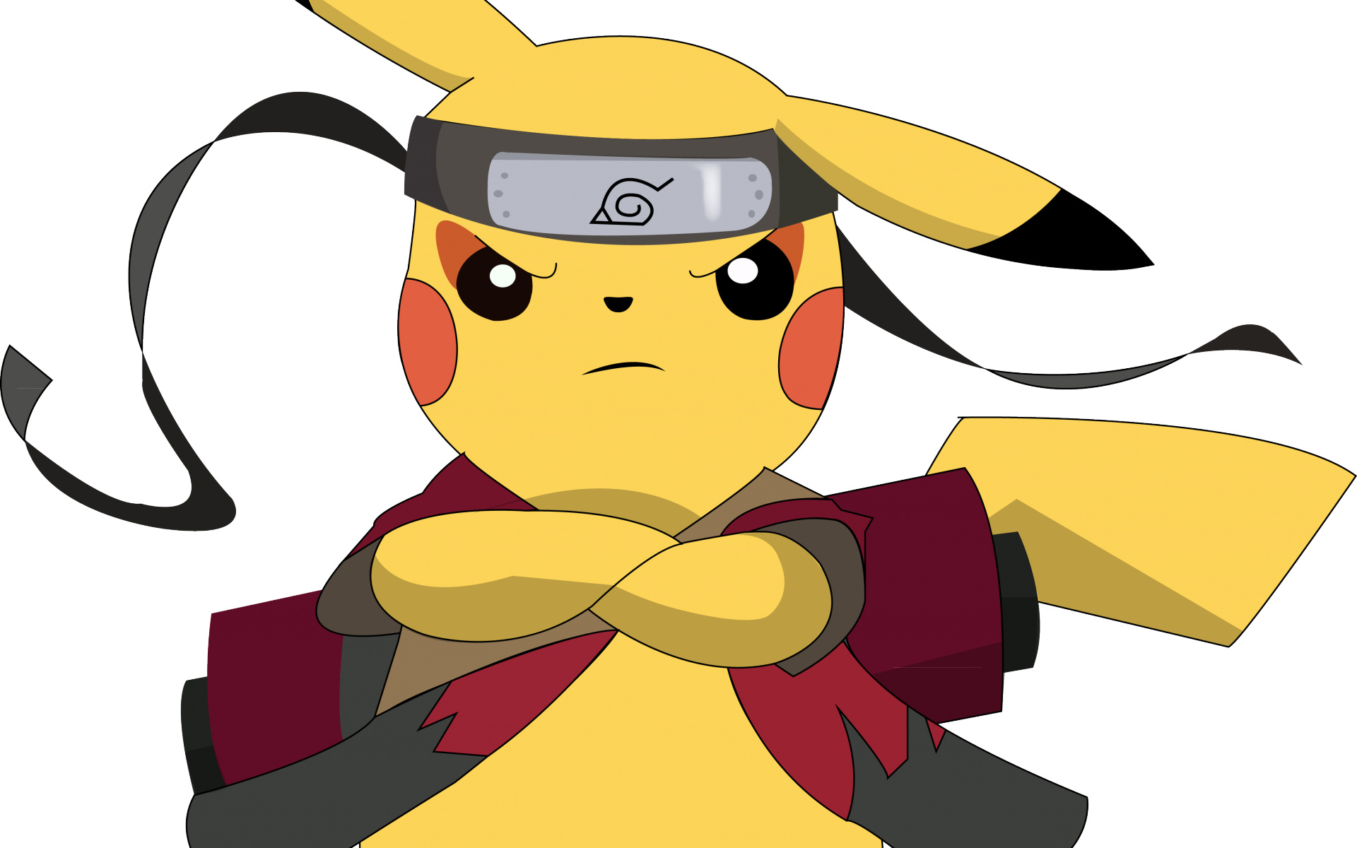 Pikachu Naruto Clipart (1920x1200), Png Download