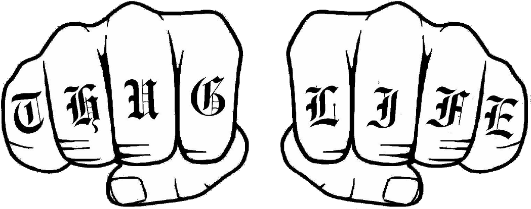 Thug Life , Png Download - Thug Life Clipart (1049x414), Png Download