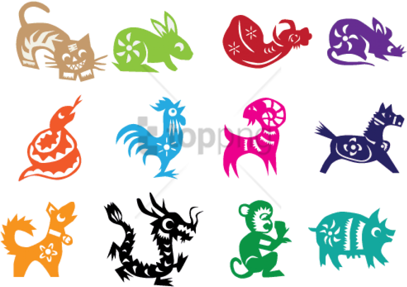 Chinese Zodiac Sign Png Clipart (850x627), Png Download