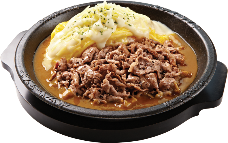 Cheesy Omelette With Curry Sauce - Bulgogi Clipart (880x740), Png Download