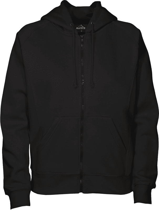 Hoodie Blank Png - Black Zip Hoodie Png Clipart (605x800), Png Download