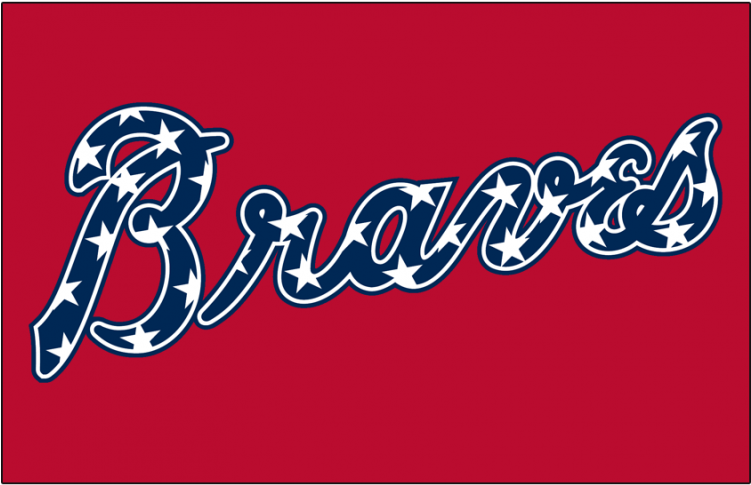 Atlanta Braves Iron On Stickers And Peel-off Decals - Atlanta Braves Red White Blue Logo Clipart (750x930), Png Download