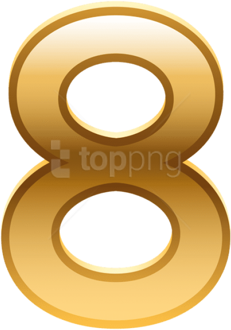 Free Png Number Eight Golden Png Images Transparent - Circle Clipart (480x686), Png Download