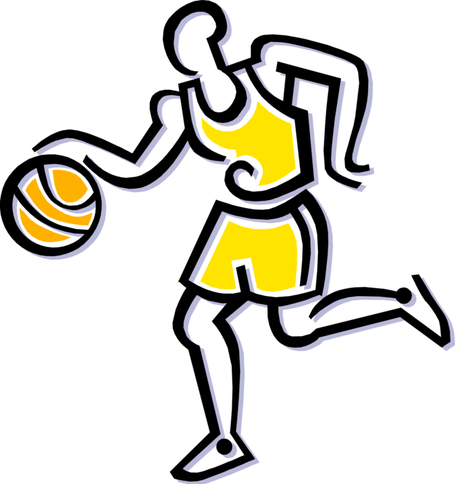 Vector Illustration Of Sport Of Basketball Game Player - Basketball Player Clipart (658x700), Png Download