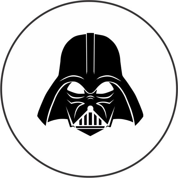 Pin By Michel Moore On Pics To Color Darth Vader Stencil - Darth Vader Cake Easy Clipart (574x574), Png Download