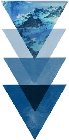 #triangles #geometric #shapes #blue - Geometric Art Blue Clipart (570x725), Png Download