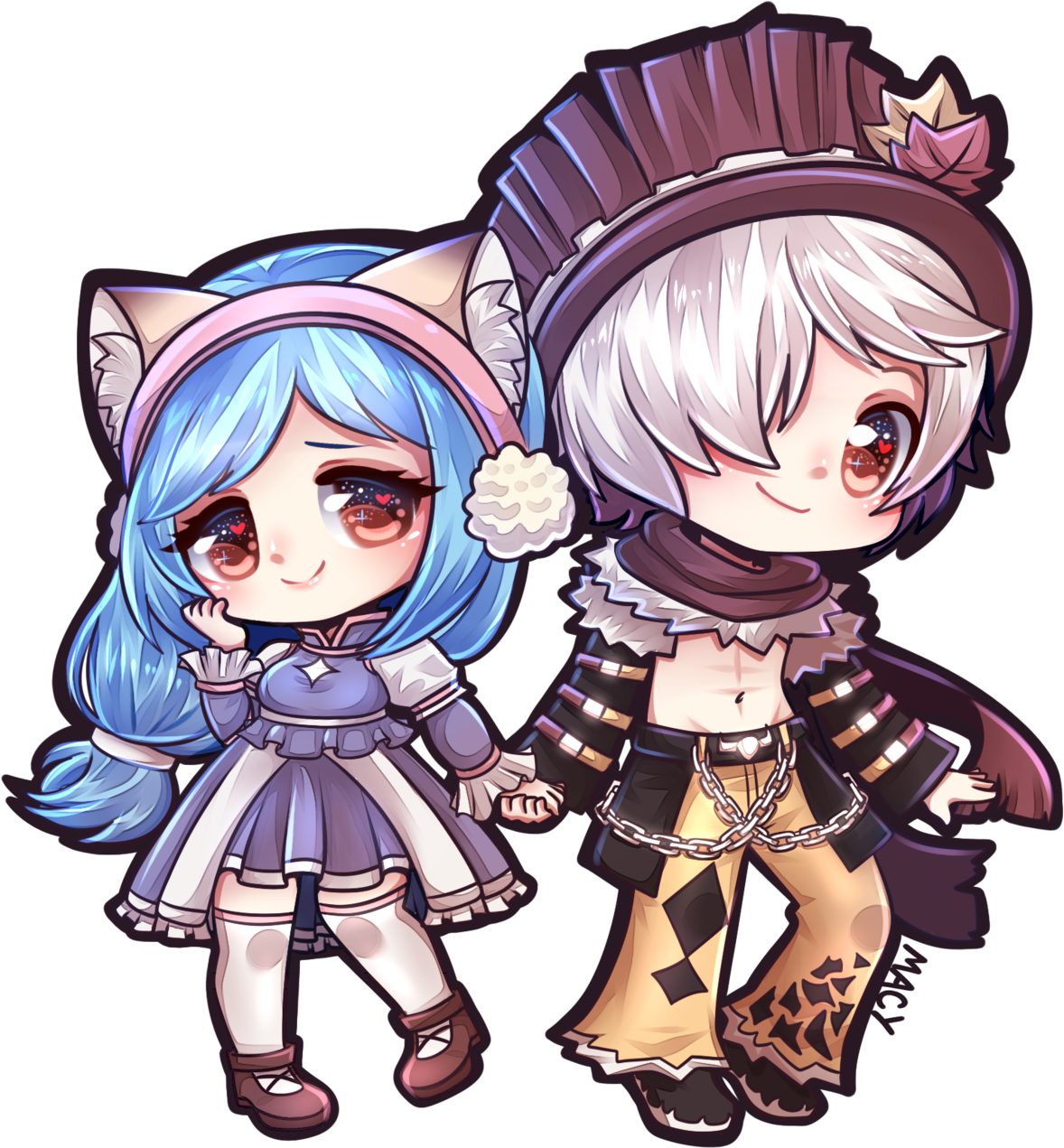 Chibi Couple Otp Ocs Anime Couple Anime Chibi Chibis - Gambar Anime Chibi Couple Clipart (1178x1271), Png Download