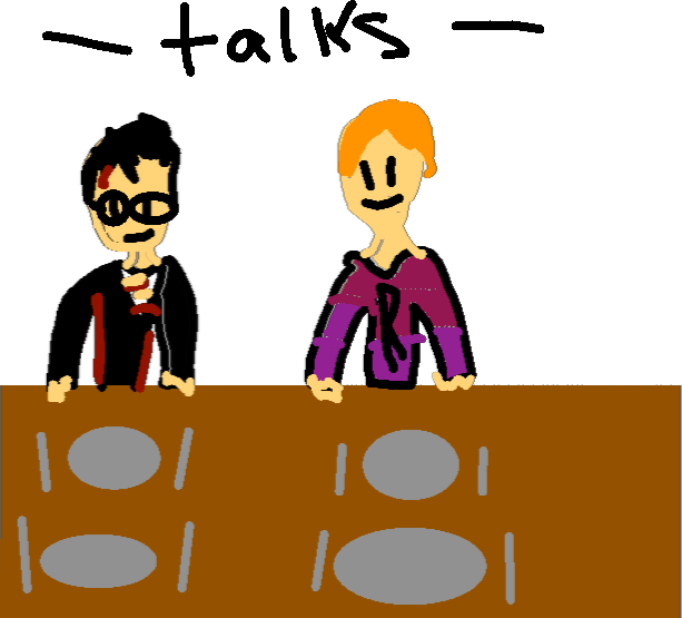 Ron And Harry - Cartoon Clipart (613x555), Png Download