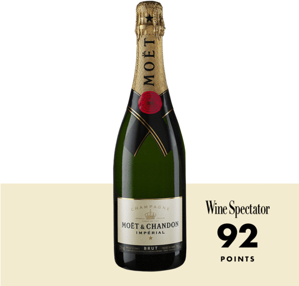 Moet & Chandon Imperial Brut 750ml - Wine Spectator Clipart (601x574), Png Download