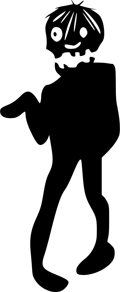 Zombie Walking Dead - Transparent Infected Silhouette Clipart (404x980), Png Download