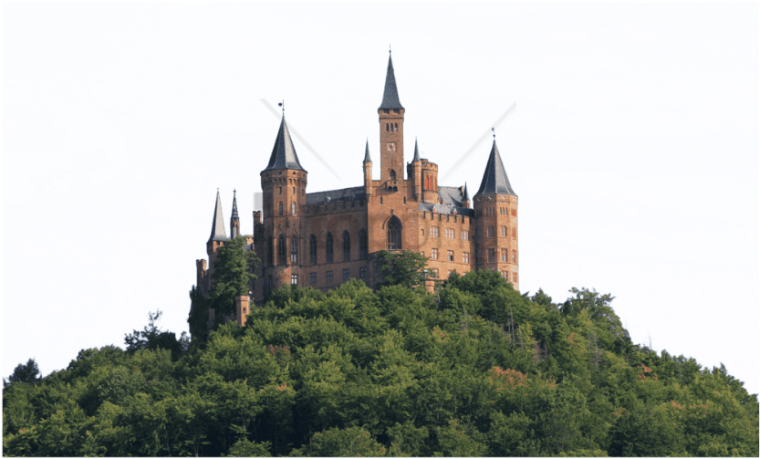 Free Png Castle On Hill Png Image With Transparent - Hohenzollern Castle Clipart (850x641), Png Download