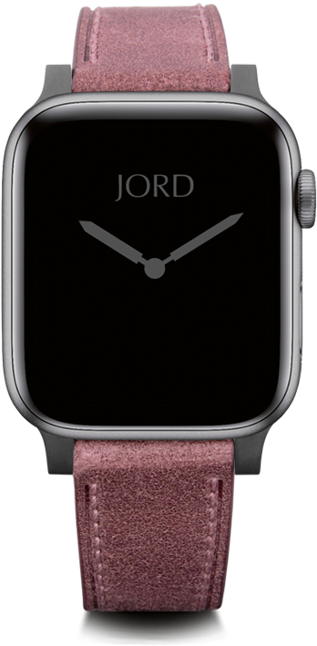 Pink Leather Apple Watch Strap - Wooden Apple Watch Band Clipart (590x750), Png Download