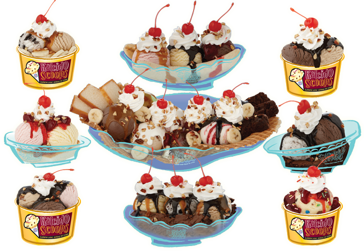 Ice Cream Sundaes - Ice Cream Sundae Clipart (724x500), Png Download