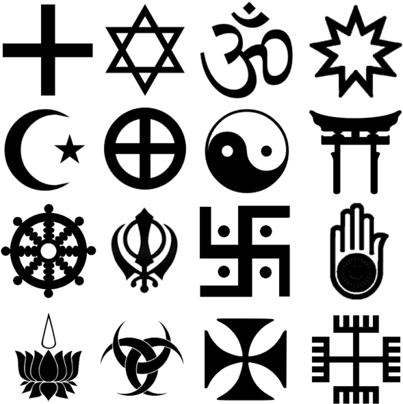 Religion Symbols, Row - Central Sikh Gurdwara Board Clipart (600x600), Png Download