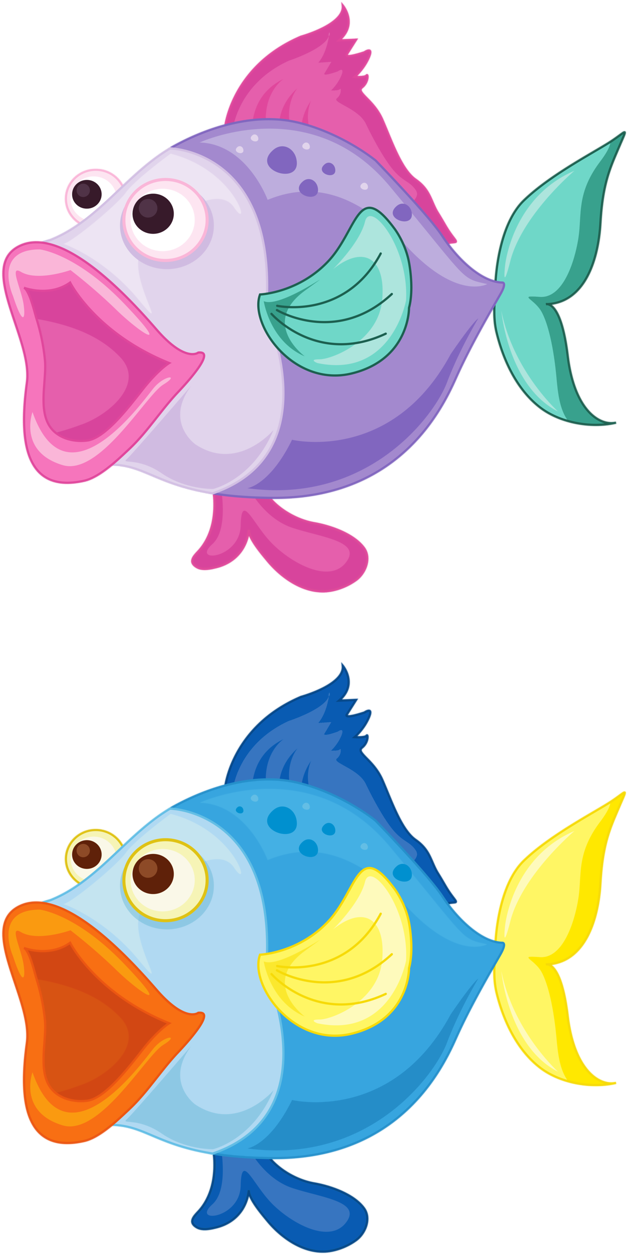 Фотки Fish Clipart, Mermaid Clipart, Cartoon Fish, - Transparent Fish Clipart - Png Download (627x1254), Png Download
