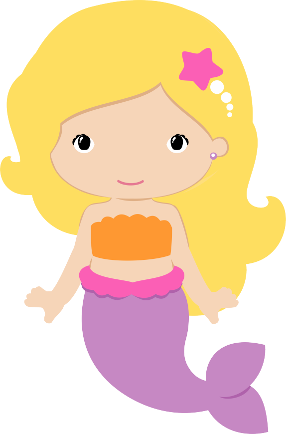 Clipart Rock Mermaid - Blonde Mermaid Clip Art - Png Download (574x870), Png Download