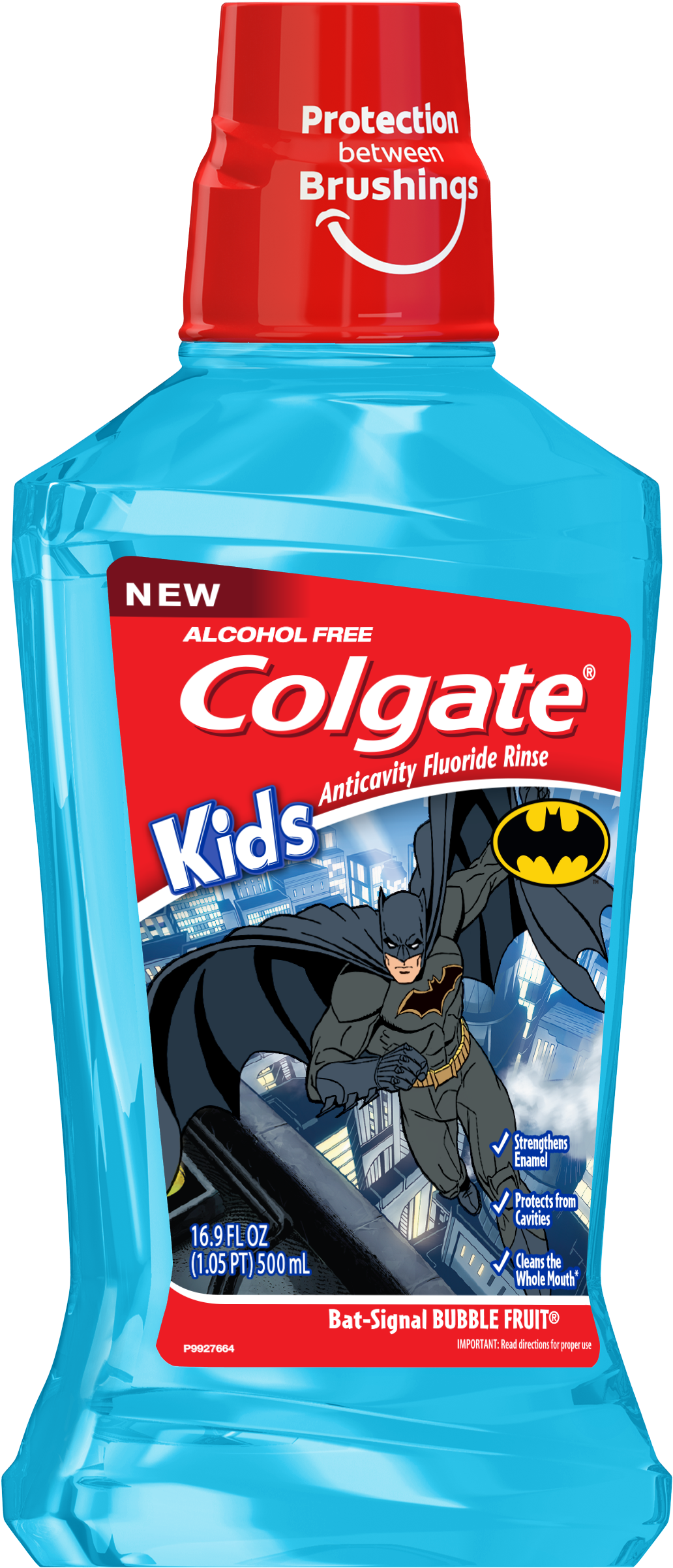 Colgate Kids Batman Mouthwash 500ml - Batman Mouthwash Clipart (2500x2500), Png Download