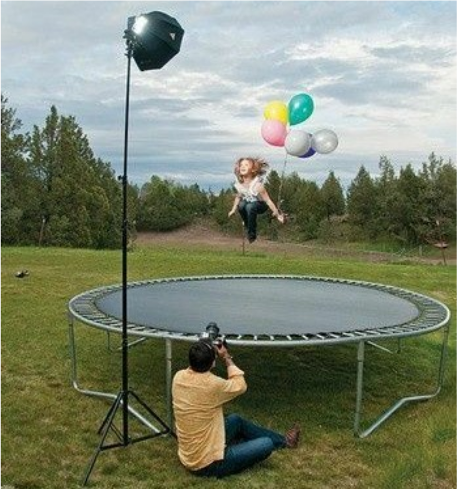 Trampoline - Creative Photography Ideas Flying Clipart (1080x1080), Png Download