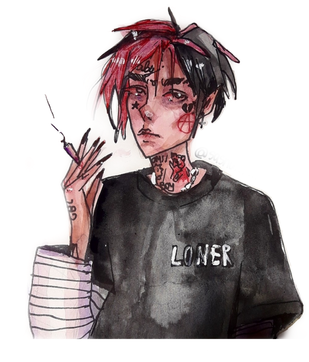 Lilpeep Sticker - Illustration Clipart (1024x1199), Png Download