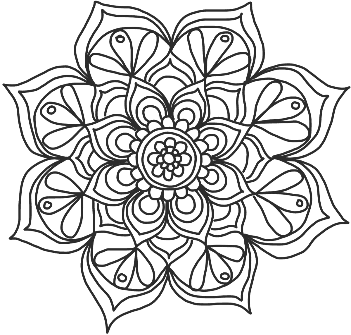 Mandala Png Clipart (1542x1292), Png Download
