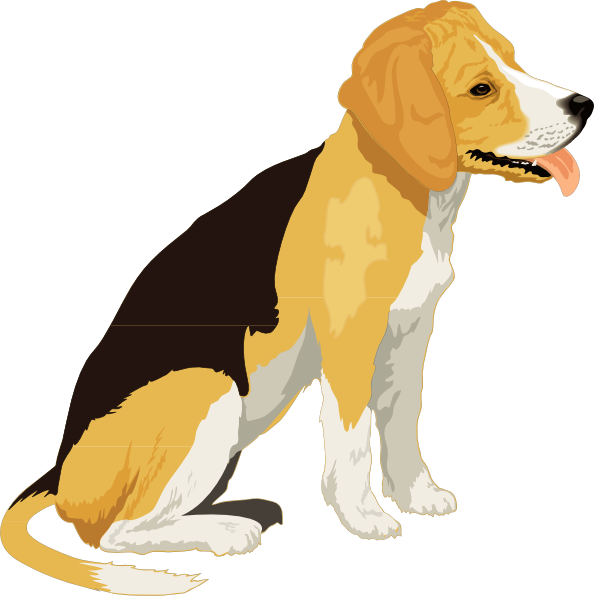 Beagle Vector Sad Puppy - Dog Free Clip Art - Png Download (594x596), Png Download