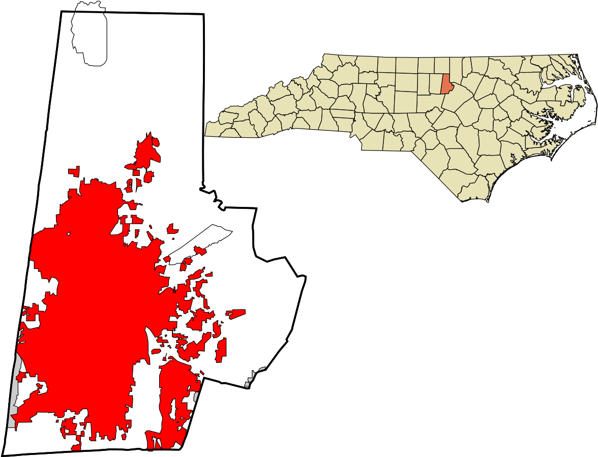 Durham North Carolina Map Clipart (1200x907), Png Download