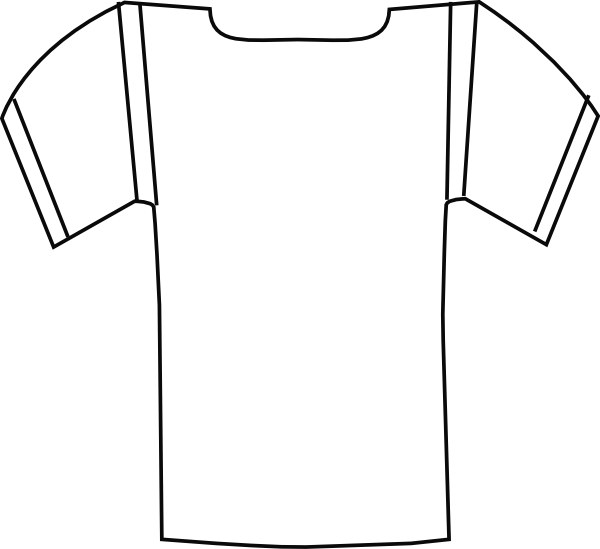 Football Jersey Clipart - Sport Jersey Coloring Page - Png Download (600x549), Png Download