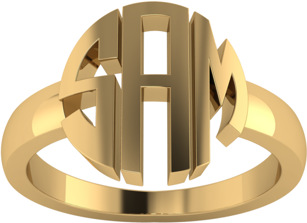 Personalised Monogram Ring Opjr47 - Circle Clipart (600x600), Png Download