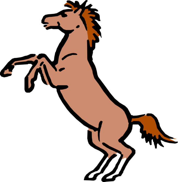 Vector Illustration Of Cartoon Sol - Cartoon Horse Clipart (684x700), Png Download