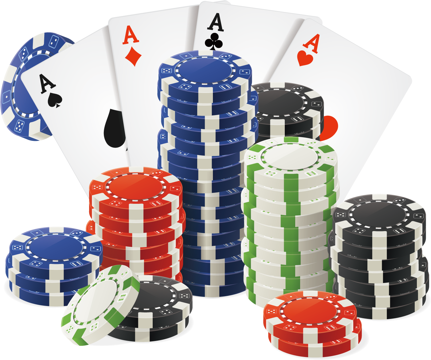 Stacks Of Poker Chips Png Graphic Transparent - Poker Clipart (1403x1173), Png Download
