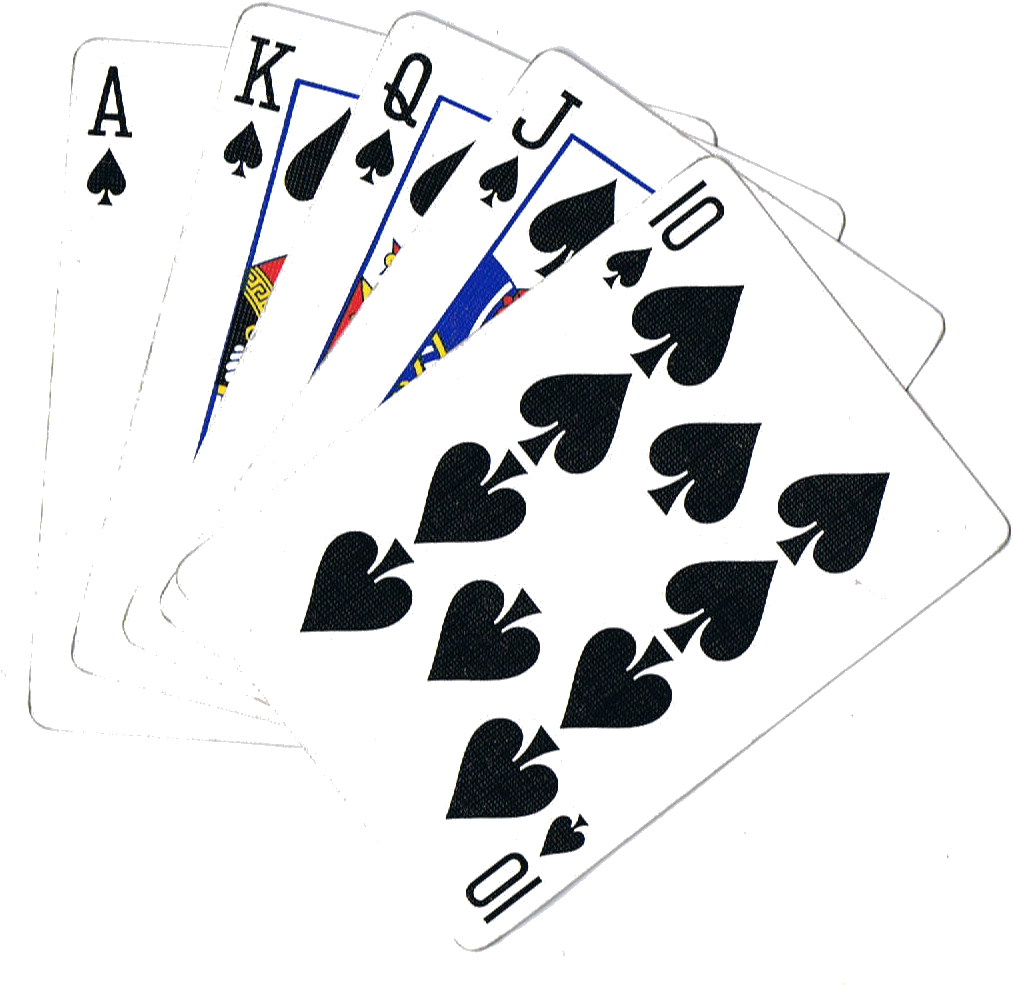 Royal Flush Cards Png - Poker Royal Flush Png Clipart (1057x1021), Png Download